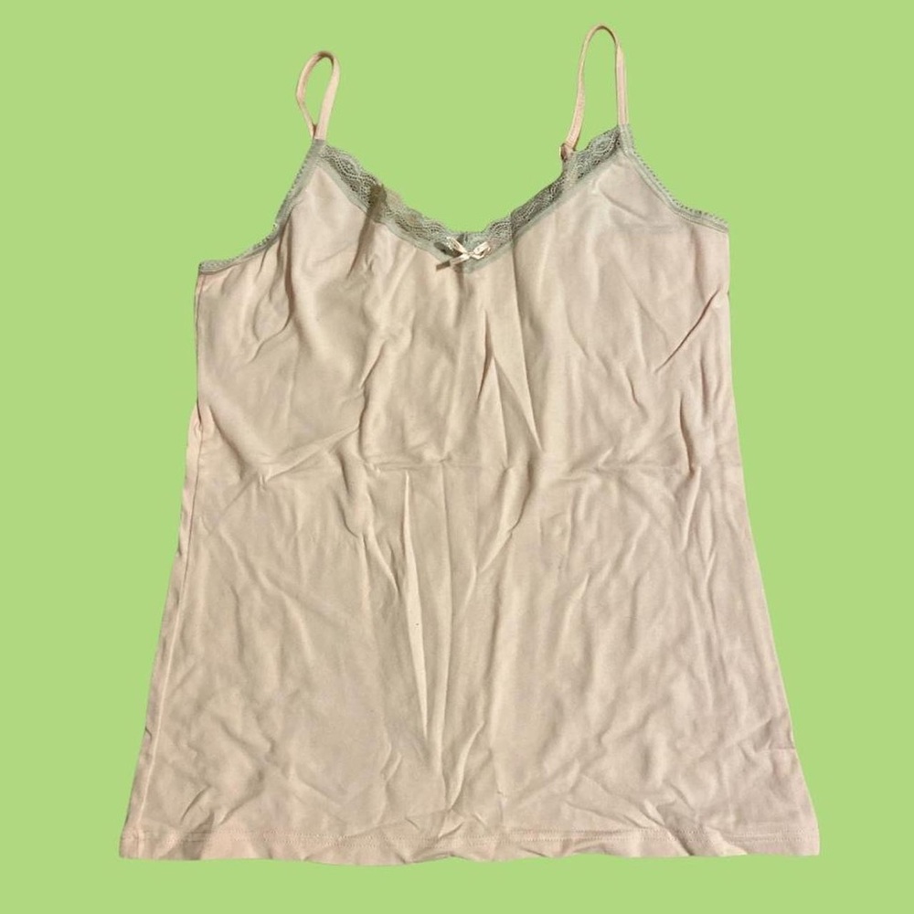 Pink Tank Top with Lace Detailing